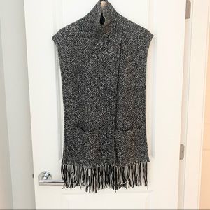 Club Monaco sleeveless turtleneck cape